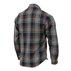 เสื้อเชิ้ต Urban Forge Shadow Plaid Utility สีเทาและแดงลายตารางพรีเมียม ผ้าแฟลนเนล ติดกระดุม มีกระเป๋าคู่ สไตล์สตรีทแวร์ - Product Image 6