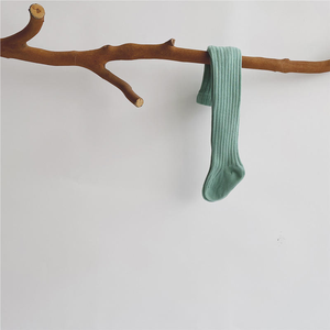 Medias de color liso para mujer, leggings de algodón y poliéster de punto transpirables, pantalones elásticos cómodos y ajustados - Product Image 3