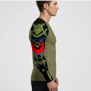 Custom Logo Rashguard Jiu Jitsu BJJ <b>Compression</b> <b>Shirt</b> MMA <b>Shirt</b> for Men Sublimated Full Long Sleeves Rash Guard Wholesale Price - Product Image 3