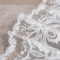 Voile de mariée exquis en tulle doux grande taille, long, style chapelle, avec bordure en dentelle festonnée, pour mariage en église, direct usine