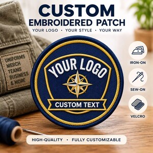 Patchs personnalisés en gros, thermocollants, 3D, avec logo personnalisé, badges appliqués, brodés, à coudre ou à repasser pour vêtements - Product Image 3