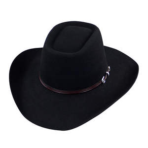 Sombreros de Vaquero de Cuero Auténtico, Estilo Cattleman Occidental, Color Marrón Claro, Banda Trenzada, Vintage, Talla XXL para Hombre - Product Image 6