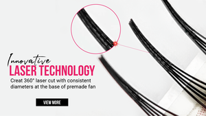 CharmLash Wholesale Laser Premade Fans 3D 20D Volume <b>Eyelash</b> <b>Extension</b> Trays Short Stem Pointy Base - Product Image 6