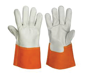 Guantes de Seguridad Unisex al por Mayor con Rayas de Caramelo, de Cuero de Vaca, Resistentes a Cortes y al Calor, Transpirables y Duraderos, de 14 Pulgadas - Product Image 1