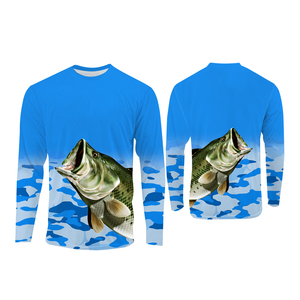 Chemise de pêche à manches longues personnalisée de haute qualité UPF50+, respirante, à séchage rapide, anti-UV et anti-humidité - Product Image 3