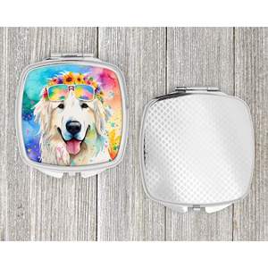 Great Pyrenees Hippie Dawg <b>Compact</b> Folding Handheld <b>Makeup</b> Mirror Portable Decorative Travel Gift for Women and Girls - Product Image 4