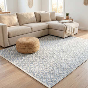 Flat Weave Cotton Area Rug Beige Tone With Fringe Living Room Non Slip Rug 8x10 Decorative Farmhouse Rug Geometric Design <b>Mat</b> - Product Image 6
