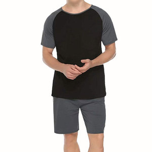 Hot Sale New Arrival Men's Summer Casual <b>Twin</b> <b>Set</b> Short Sleeve T-Shirts & Shorts 100% Cotton Breathable - Product Image 2