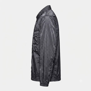 เสื้อแจ็คเก็ตผู้ชายแบบคอตั้ง แบรนด์ OEM รับทำโลโก้  ผ้าแคนวาสหนาบุซับในเรียบ กระเป๋าคาร์โก้  เสื้อโค้ช  เสื้อแจ็คเก็ตทำงานสำหรับผู้ชาย ดีไซน์เนอร์ - Product Image 3