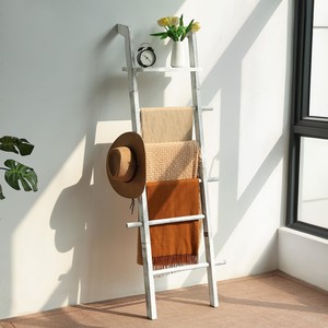 Handcrafted Pine <b>Wood</b> <b>Rustic</b> Ladder Wall Hook - Vintage Farmhouse Style for Wholesale - Product Image 3