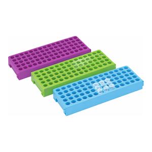 Support réversible pour microtubes PP autoclavable, 60/80 trous pour tubes de 0,5 et 1,5/2 mL - Product Image 2