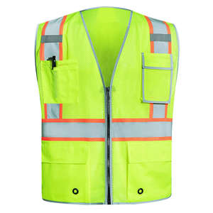 Chaleco de Seguridad de Poliéster de Alta Visibilidad con Logotipo Personalizado Ecológico, Cinta Reflectante para Ropa de Trabajo de Construcción - Venta al por Mayor Halex International - Product Image 6