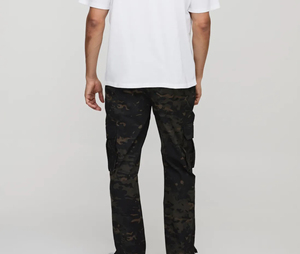 Pantalon cargo camouflage pour homme, taille élastique, plusieurs poches, respirant, style vêtements de travail, pour l'automne - Product Image 3