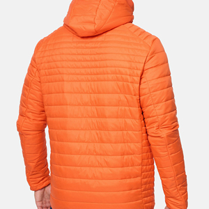 Veste matelassée à capuche pour homme, polyester, coupe-vent, fermeture éclair, coupe ajustée - Product Image 2