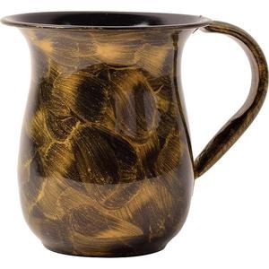 Taza de Netilat Yadayim de Lujo con Esmalte Craquelado, Duradera, con Doble Asa, para Lavado Judío, Regalo Moderno de Judaica para el Ritual de Shabbat Antes de la Comida - Product Image 6
