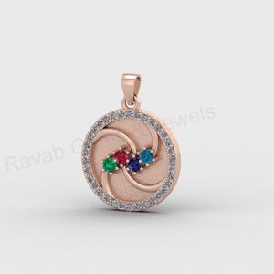 Designer 925 Silver 22mm Geometric Ocean Wave Blank Bezel Charm Pendant Zircon Birthstone Setting <b>Resin</b> Jewelry Findings - Product Image 1