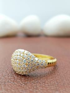 D'VINS JEWELS Women's Yellow Gold Diamond Cluster Ring Brilliant Cut Prong Setting IGI Certified Luxury Engagement Wedding Gift - Product Image 1