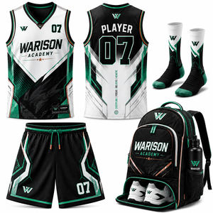 Customized Basketball Jersey Set Professional Team Wear Polyester Sublimation Basketball Complete Accessories Kit - Product Image 5