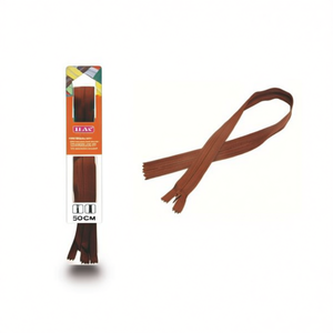 Cerniera Invisibile 50Cm Colore Caffè Per Abbigliamento - Product Image 1