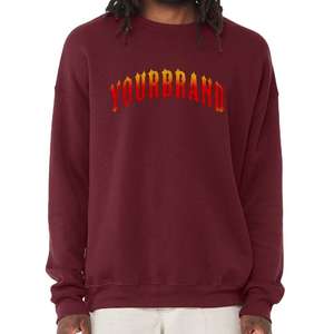 Sweat-shirt Terry personnalisé épais en coton uni à manches longues imprimé, coupe oversize, sans cordon, à capuche épaisse - Product Image 1