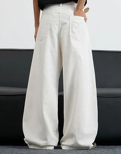 Custom <b>Men's</b> Hip Hop <b>Baggy</b> Jeans Straight Denim Pants Casual Loose Fit <b>Trousers</b> Streetwear High Winter Summer - Product Image 5