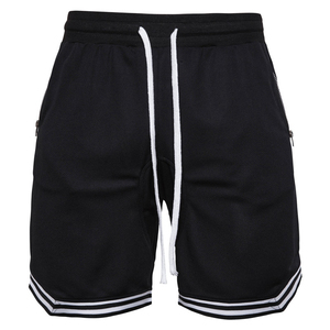 Shorts de basket-ball en polyester blanc pour hommes, très populaires, avec poches zippées, en maille épaisse, sublimation - Product Image 2