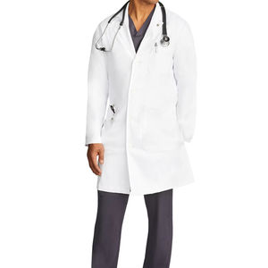 Fashionable Designed <b>White</b> Hospital Custom Comfortable Woven <b>Long</b> <b>Sleeves</b> Nurse Medical Lab Coat for <b>Women</b> - Product Image 1