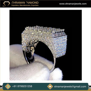 Anillo de Hip Hop Personalizado para Raperos, con Diamantes Moissanite Baguette, para Boda, Compromiso, Fiesta, Plata 925, Bañado en Rodio, Joyería Fina para Hombre - Product Image 5