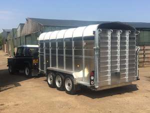Remolque Ganadero de Eje Único Resistente para Ovejas, Tamaño Personalizado, Capacidad de Carga de 2000 kg, Diseño Flexible para Ganado Vacuno, Ovejas y Cabras - Product Image 1