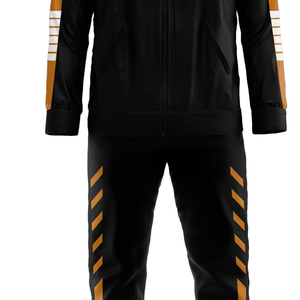 Survêtement rayé personnalisé coupe classique, veste de survêtement à manches longues, haut sportif athlétique zippé - Product Image 3
