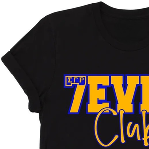 เสื้อยืด SGRHO Seven Club สีดำ ตัวอักษรกรีก เสื้อยืดชมรมพิธีกรรม แบบสั่งพิมพ์ลายเอง แขนสั้น คอกลม ลำลอง สำหรับฤดูร้อน - Product Image 5