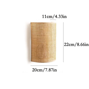 Rattan <b>Wall</b> <b>Sconce</b> Woven Decorative <b>Wall</b> Light for Home Decor Hotel Projects Export Supplier - Product Image 3