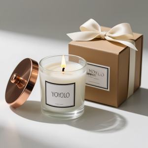 Velas Aromáticas de Lujo en Frascos de Vidrio con Aceites de Fragancia 100% Orgánicos y Ecológicos, con Empaque Personalizado con Logotipo de Marca y Etiqueta Privada - Product Image 2