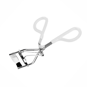En gros Recourbe-cils pour femmes en acier inoxydable poli miroir, mini, avec poignée blanche - Product Image 3