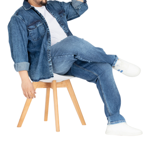 เสื้อเชิ้ตเดนิมผู้ชายไซส์ใหญ่ ผ้าเนื้อนุ่มสบาย รับผลิตตามแบบ มีตัวอย่างฟรี คุณภาพดีที่สุด - Product Image 5