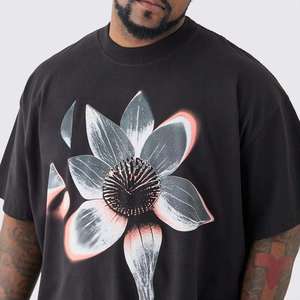 Camiseta de Hombre Oversize con Estampado DTG, Cuello Redondo, Diseño Gráfico Clásico, Hombros Caídos, Precio de Fábrica, Venta al Por Mayor de Ropa Urbana - Product Image 5