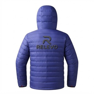 Chaqueta Acolchada de Poliéster Azul para Hombre, con Capucha, Resistente al Viento, Transpirable, de Secado Rápido, con Cierre de Cremallera, Ropa de Calle, Ropa de Invierno, Corte Regular - Product Image 5