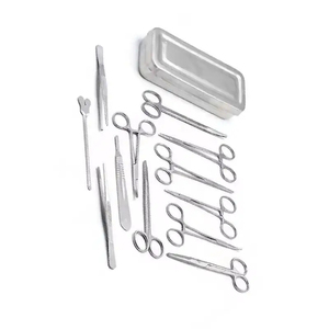 Kit de 13 instruments chirurgicaux manuels en acier inoxydable pour interventions mineures, soins dentaires et suture des plaies - Product Image 3
