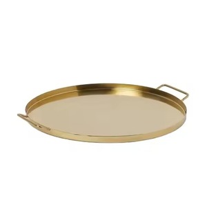 Bandeja de Metal para Chocolate, Bandeja de Acero Inoxidable para Servir Postres, Plato para Exhibir Dulces, para Mesa de Comedor - Product Image 1