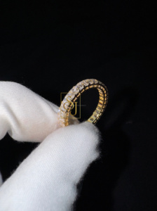 ที่ไม่ซ้ำกันของผู้หญิงที่มีคุณภาพสูง14K ทองเต็มนิรันดร์2.75 tcw มรกตตัดเพชรปลูกในห้องปฏิบัติการที่ไม่ซ้ำกันออกแบบของขวัญแหวนเสน่ห์ - Product Image 4