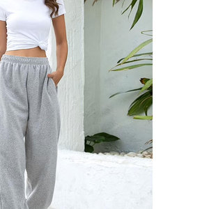 กางเกงวอร์มทรงหลวมอินเทรนด์สำหรับผู้หญิง กางเกงลำลองทรงโอเวอร์ไซส์ กางเกงจ็อกเกอร์ลำลอง สวมใส่สบาย ทรงหลวมพอดีตัว กางเกงสตรีทแวร์เนื้อนุ่ม - Product Image 3