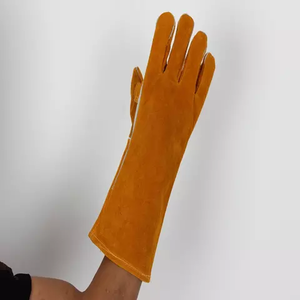 Gants de soudage en cuir pur et coton, résistants à la chaleur et au feu, imperméables, antidérapants, sans silicone, sans poudre - Product Image 4
