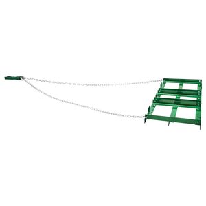 Erpice a traino per impieghi gravosi da 4 piedi con barre regolabili e 72 catene - Livellatrice per vialetti - Rastrello per paesaggistica - Accessori per tosaerba - Product Image 1
