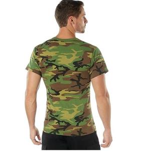 Camiseta de Manga Corta con Estampado de Camuflaje para Hombre, Corte Regular, Cuello Redondo, Informal, de Algodón, Transpirable, para Uso en Exteriores - Product Image 6