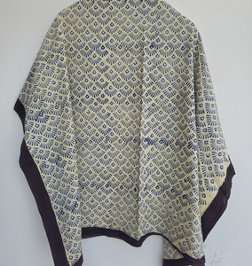 Handmade Indian Pareo Floral Block Print <b>Sarong</b> 100% Cotton Summer Beach Wrap with Zig Zag Pattern Soft Lightweight - Product Image 6