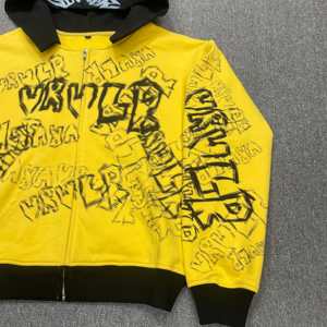 Sudadera con capucha de algodón pesado lavado a la piedra OEM para hombre con estampado de logotipo DTG y acabado descolorido multicolor - Product Image 4