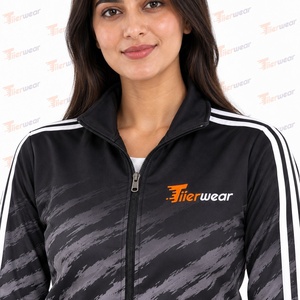 Conjunto Deportivo Sublimado para Mujer, Ropa Deportiva Personalizada, Uniforme de Entrenamiento, Chaqueta y Pantalón Deportivos de Poliéster, Marca Privada - Product Image 5