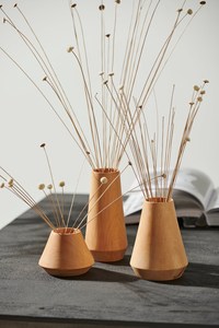 Jarrón de Madera de Teca y Cedro Antiguo Hecho a Mano de Primera Calidad - Diseño Moderno con Forma Personalizable para Decoración Navideña - Product Image 2