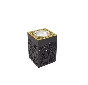 Modern Wooden Glass Container Set Rectangular Base Mirrored Edges Geometric Design Storage <b>Box</b> Metallic Bowl Stylish Office - Product Image 6