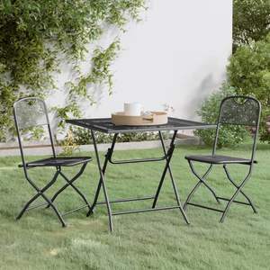 Ensemble de salle à manger de jardin anthracite - Product Image 1